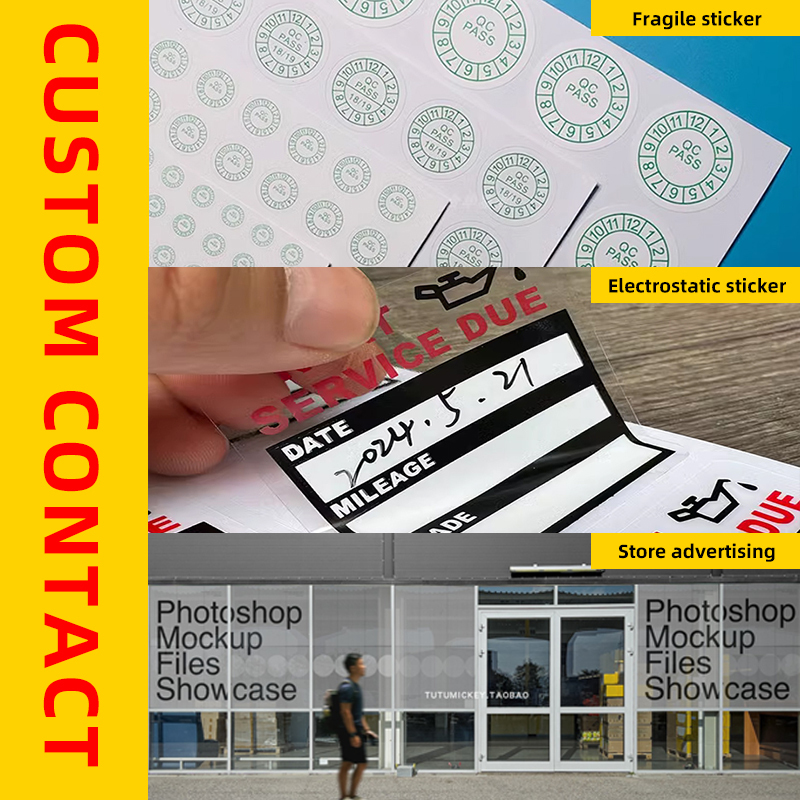 Fragile stickers/static stickers/store advertising - custom