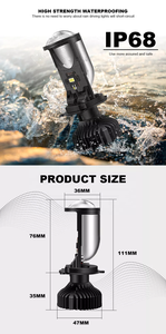 China Big Factory Good Price Made by Directly From Factory Fanless Non-polarity Design H4 Professional Automotive Grade <strong>LED</strong> Chip - Product Image 6