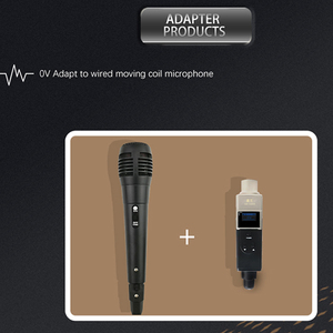 Adaptador de micrófono profesional con cable a inalámbrico Transmisor y receptor de micrófono para uso en estudio de discursos de enseñanza - Product Image 6
