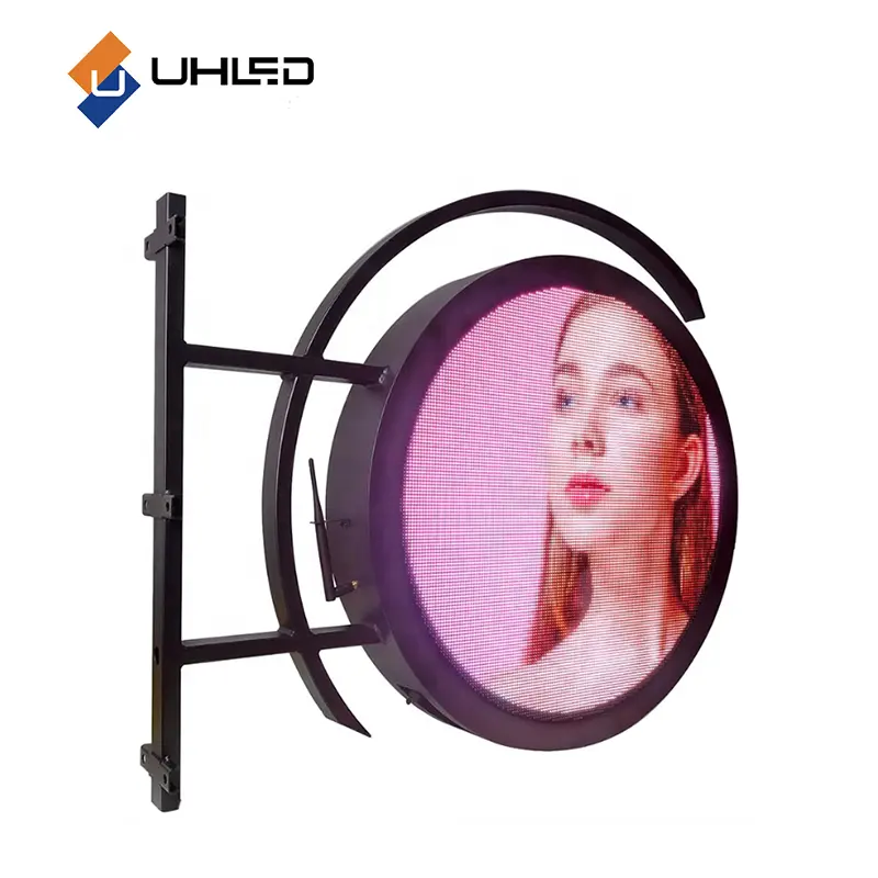 Pantalla de forma de círculo de doble cara SMD P2.5 para interiores, pantalla LED de 500MM de diámetro, pantalla LED redonda para publicidad, soporte personalizado