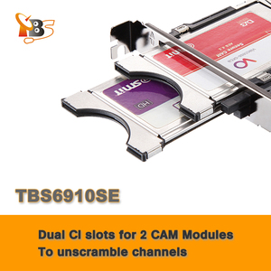 DVB-S DVB-S2 DVB-S2X Dual Tuner Dual CI PCIe Card Capturing Satellite TV Channels for IPTV Streaming TBS6910SE - Product Image 4