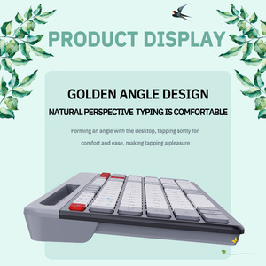 Custom Multi Devices Rechargeable Tablet bluetooth Tastatur De Layout Qwerty Deutsch Wireless <strong>Keyboard</strong> - Product Image 6
