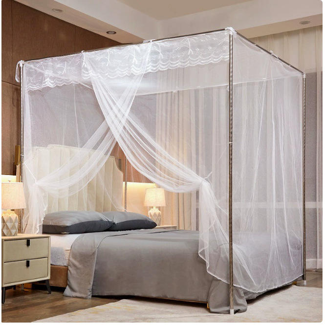 มุ้งกันยุงสีขาวแบบตั้งพื้น (ไม่มีโครง)