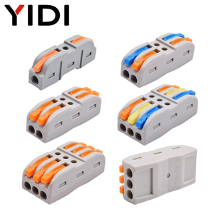 YIDI Electrical Quick Wire Connector Splitter Universal Compact Lever <strong>Push</strong> in Din Rail <strong>Terminal</strong> <strong>Spring</strong> Clamp <strong>Block</strong> 2 3 4 5 8 Pin - Product Image 2