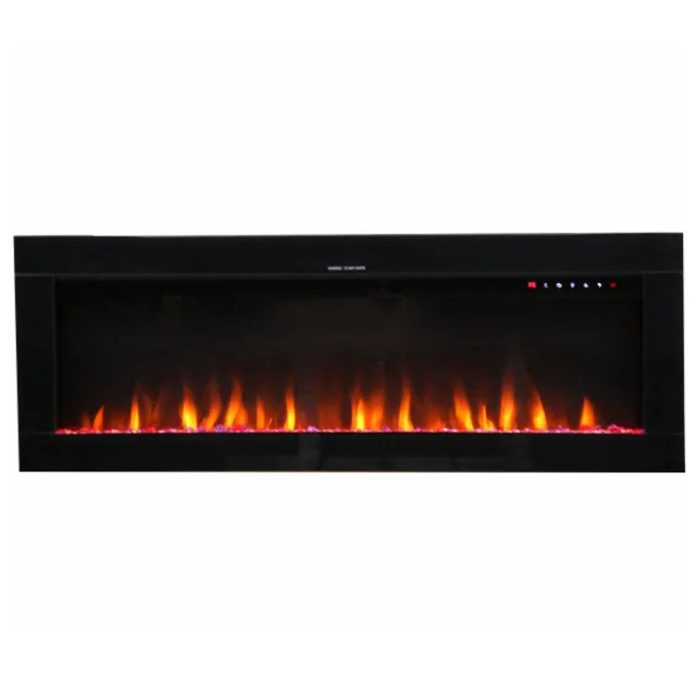 Wall Mounted Electric Fireplace For Factory For Sale  Decorative Fireplace Walls Available in Imitation Carbon and Crystal Stone