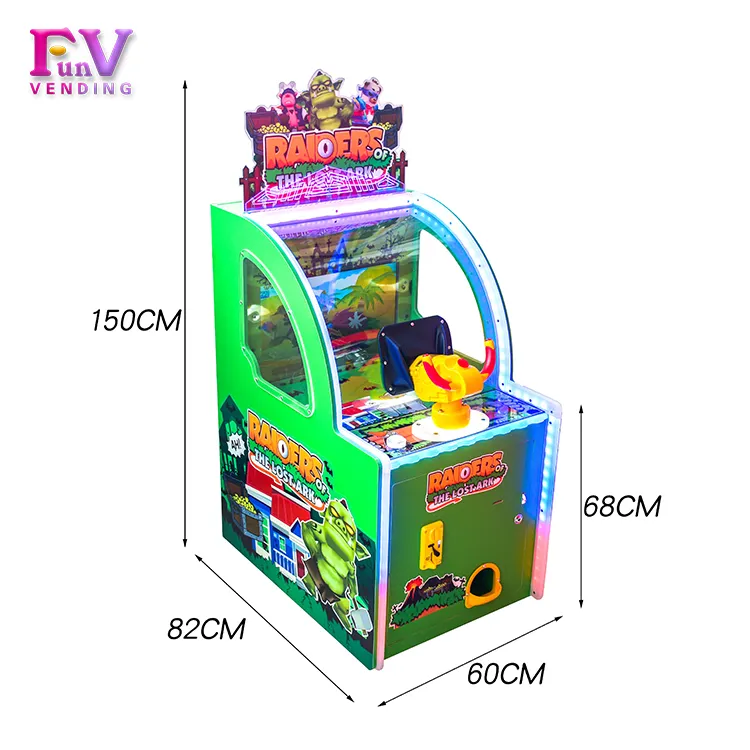 Electronic Coin Arcade Coin Operated Kids Redemption Gun Shooting Game Machine For Children
