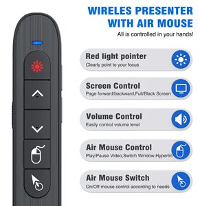 USB typc-c presentazione Clicker Air Mouse Control Wireless ricaricabile presentatore puntatore remoto PPT RF 2.4GZ Clicker PowerPoint - Product Image 5