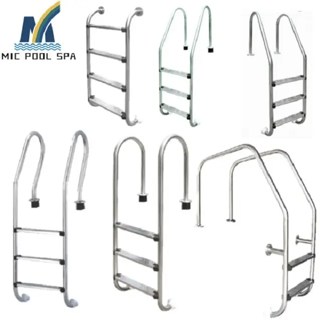 Escalera de piscina de acero inoxidable 304/316, 2/ 3/ 4/ 5 escalones, equipamiento y accesorios para piscina