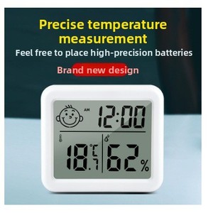 Large Screen Slim Wireless Digital <strong>Thermometer</strong> Hygrometer Indoor/Outdoor Use Plastic Smiley Face Display <strong>with</strong> <strong>Memory</strong> <strong>Function</strong> - Product Image 4