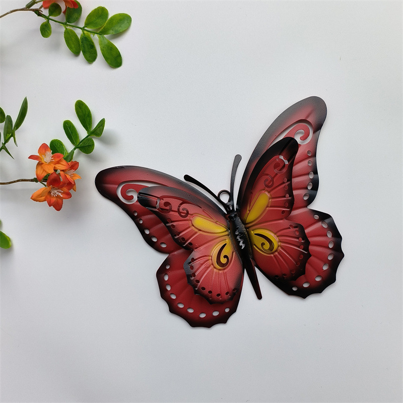Double papillon rouge