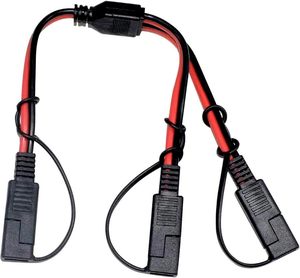 14AWG SAE สายขั้วต่อรถยนต์ DC Power รถยนต์ Y Splitter 1ถึง2 SAE สายต่อขยายสำหรับ RV caravan แผงเซลล์แสงอาทิตย์ชาร์จแบตเตอรี่
