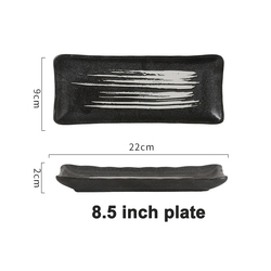 Plato Blanco+Negro - 8.5 pulgadas