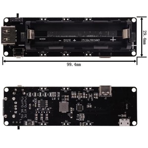 Zwei-Spannungs-Lithium-Batterie-Abschirmung V8 Mobile Power Expansion Board-Modul 5V/3A 3V/1A Micro-USB Für Arduino ESP32 ESP8266