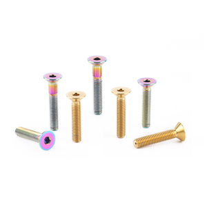 Umbrella Hex Torx Hex Countersunk Head <strong>Anodized</strong> Flange Brake <strong>Bolt</strong> Titanium Screw For Bicycle Motorcycle Titanium Screw