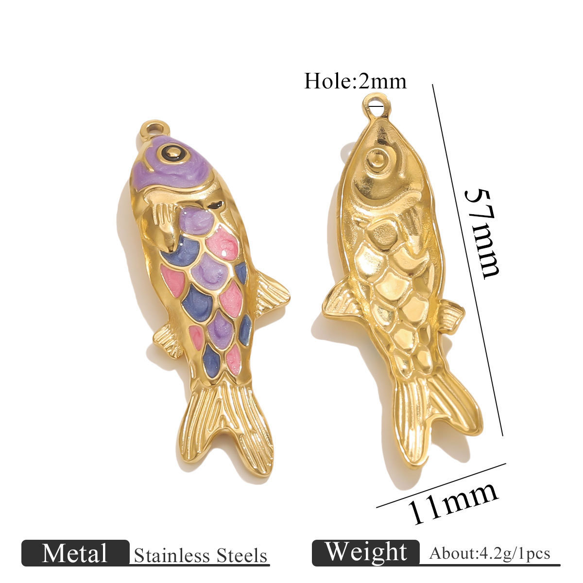 Golden big fish -purple