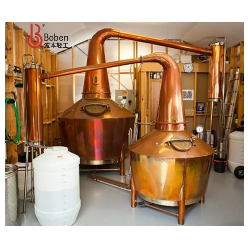 Máquina de destilación de whisky pequeña Boben, destilador de una sola olla para destilación de whisky