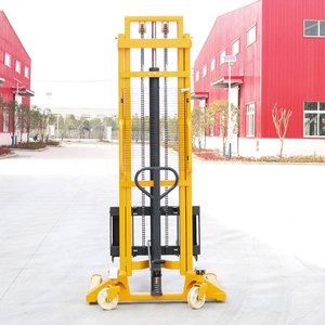 Haizhili 2.5m Garfo Máximo Altura de Elevação Ajustável Garfo 1Ton Manual Hidráulico Mão Bomba Empilhadeira Equipamento Manuseio