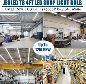 JESLED 4FT发光二极管T8 a型 + b型管灯24W (65w等效) 3072LM 6000K透明盖单端或双端供电ETL上市 - Product Image 4