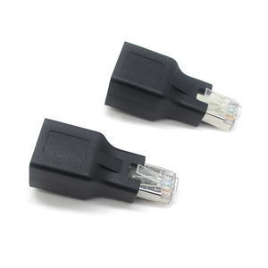 High Quality Ethernet Male Plug to Female Plug RJ45 Connector Socket Ethernet Gold 0.3u Black Lan <strong>Network</strong> Adapter - Product Image 4