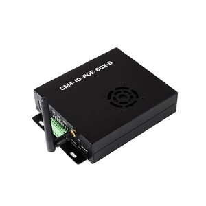 CM4-IO-POE-BOX-B,PoE Mini-Computer (tipo B) basato sul modulo di calcolo Raspberry Pi 4 (non incluso), custodia in metallo, con ventola di raffreddamento