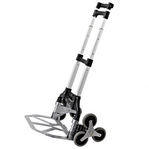 50-70kgs nhiệm vụ trung bình có thể gập lại nhôm nhựa CuộN container bạc tay giỏ đẩy xe đẩy nhiệm vụ ánh sáng tải Giỏ mua hàng 1 bộ - Product Image 2