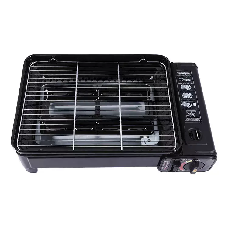 Lyroe bruciatore da campeggio portatile di alta qualità Non-stick piastra elettrica piatto reversibile BBQ festa butano griglia a Gas