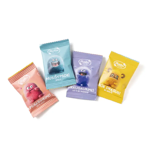 小圣诞独特定制棉花糖条包装袋薄膜卷食品<span class=keywords><strong>PE</strong></span>塑料香囊袋