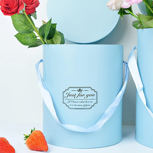 Scatola rotonda di carta bianca di vari colori a basso prezzo di fabbrica per regalo di fiori