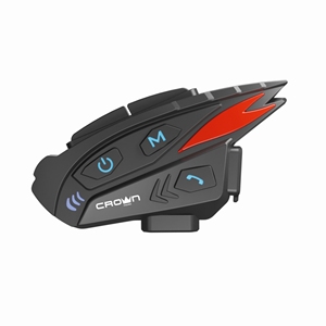 Shark Bluetooth 5,1 impermeable con micrófono 1KM sistema de intercomunicación inalámbrico y casco de motocicleta auriculares Bluetooth para dos personas - Product Image 1
