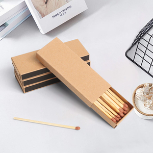 Özel 3 inç emniyetli kibritler kutu 10 cm uzun mum puro etiketleri kişiselleştirilmiş beyaz kağit kutu Logo düz beyaz emniyetli kibritler - Product Image 5