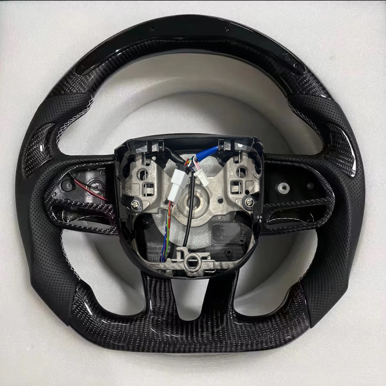 Black LED carbon fiber steering wheel
