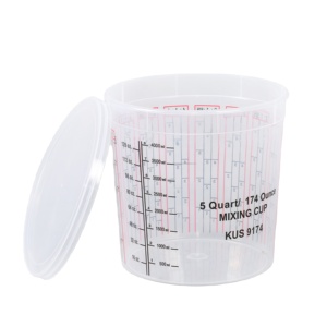 5 <strong>Quart</strong> Auto Paint Measuring <strong>Cups</strong> Plastic Paint Mixing <strong>Cup</strong> Lids for Paint Mixing Bucket Measuring <strong>Cup</strong>-4000mL - Product Image 1