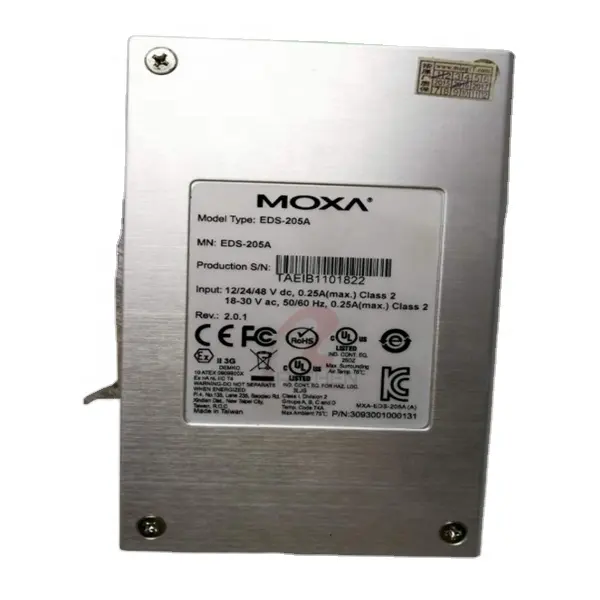 MOXA Industrial Ethernet Switch EDS-205 RS232 422 485 serial port server in stock