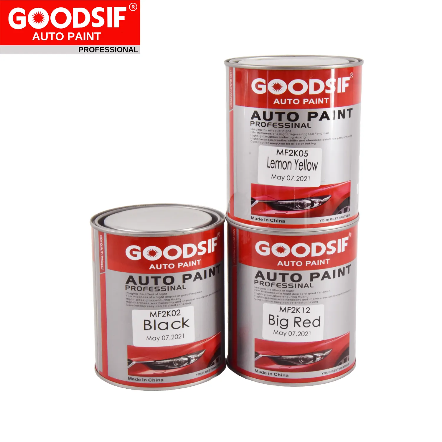 Peinture automobile acrylique de haute qualité 1K argent aluminium Basecoat 2K vernis de voiture peinture automobile GOODSIF