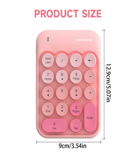 18 teclas Retro redondo Keycads lindo Mini número teclado portátil 2,4G Plug and Play inalámbrico número teclado para PC/escritorio/portátil - Product Image 6