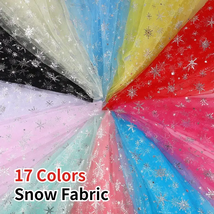RTS 17 colori lamina Tulle fiocchi tessuto neve per il vestito dei bambini