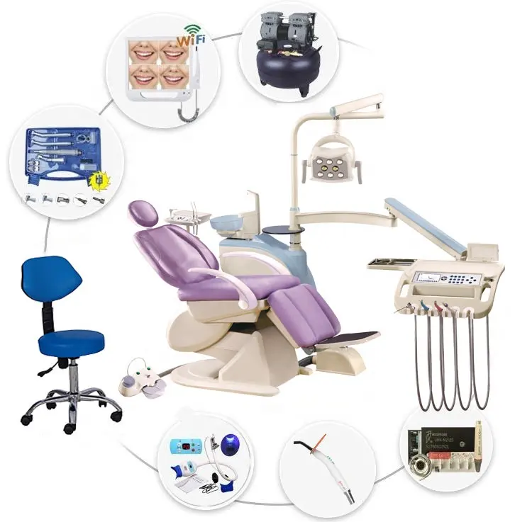Lüks kral İmplant diş ünitesi/Odontologic sandalye/yüksek kaliteli dişçi sandalyesi ünitesi