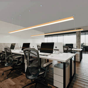 Flicker Free 0.6m 1.2m <strong>1.8m</strong> 2.4m Linkable Linear <strong>LED</strong> Pendant Lighting Fixtures Wood Grain Aluminum Decorative <strong>Led</strong> Linear Light - Product Image 2