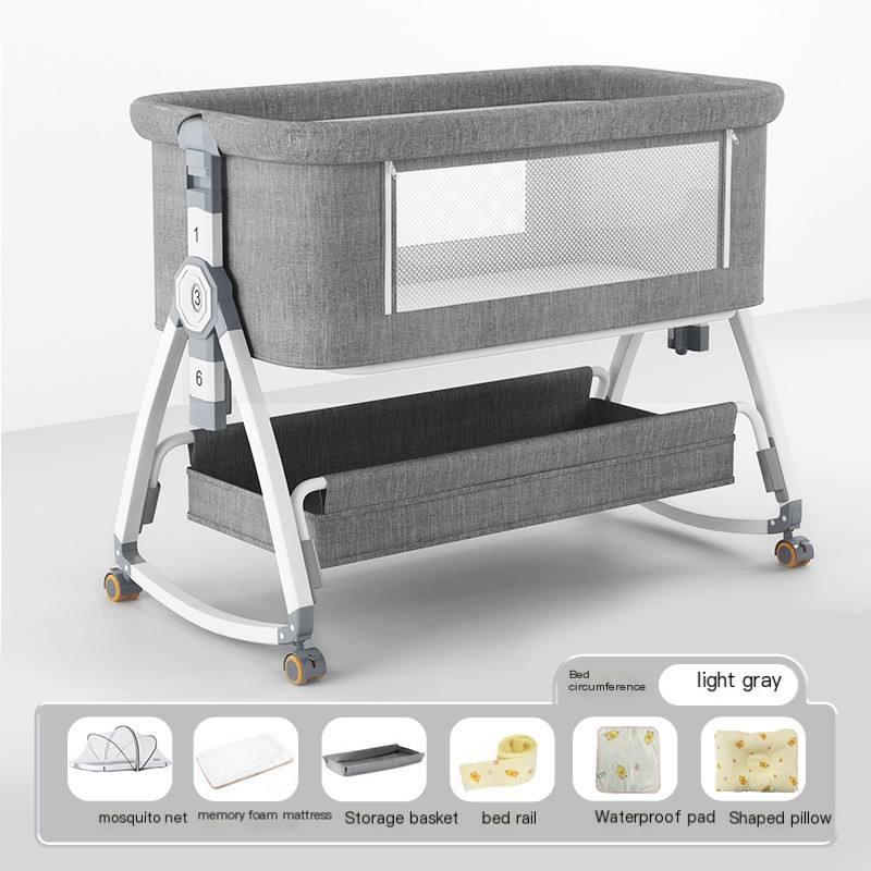 Anti-poussière + matelas + panier de rangement + moustiquaire + cloison de lit