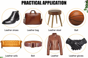 Customized <strong>Logo</strong>, Granular Printing, PVC Synthetic Leather, <strong>Patent</strong> Leather, Polyurethane Embossing, Synthetic Leather - Product Image 6
