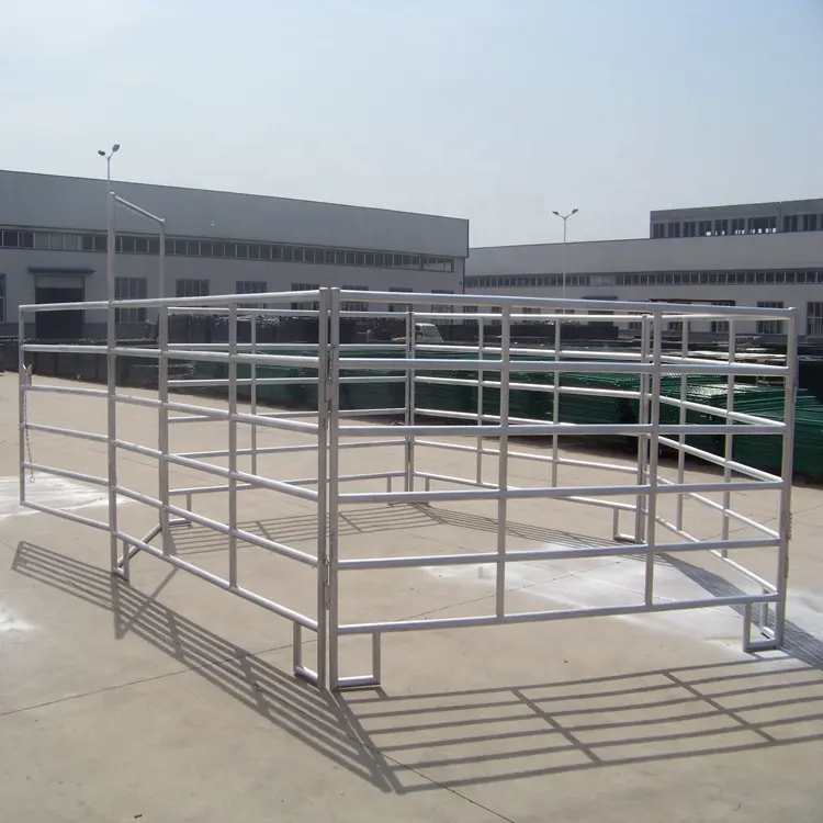 Usato 3D pannelli rotondi di recinzione in acciaio per bestiame e ovini rivestiti e Hot Dip facilmente assemblati cancello impermeabile per la vendita