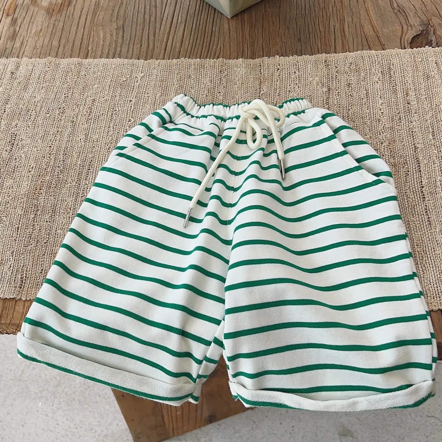 Корейский стиль унисекс трикотажные детские шорты в полоску пижамы для мальчиков шорты трусики От 1 до 6 лет