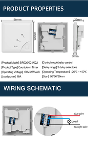 TUODI Factory OEM Smart Lighting Warmwasser bereiter Steuerzeit schalter 60min 120min 6h Countdown-Timer für Decken ventilator 220V 16A - Product Image 4