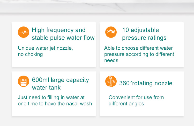 Ipx7 Electric Nasal Irrigation System Desktop Cordless Nasal Wash 600ml Nj166