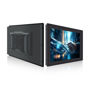 Panel industrial de carcasa de aluminio de 15,6 pulgadas, PC de estructura abierta, pantalla táctil industrial LCD