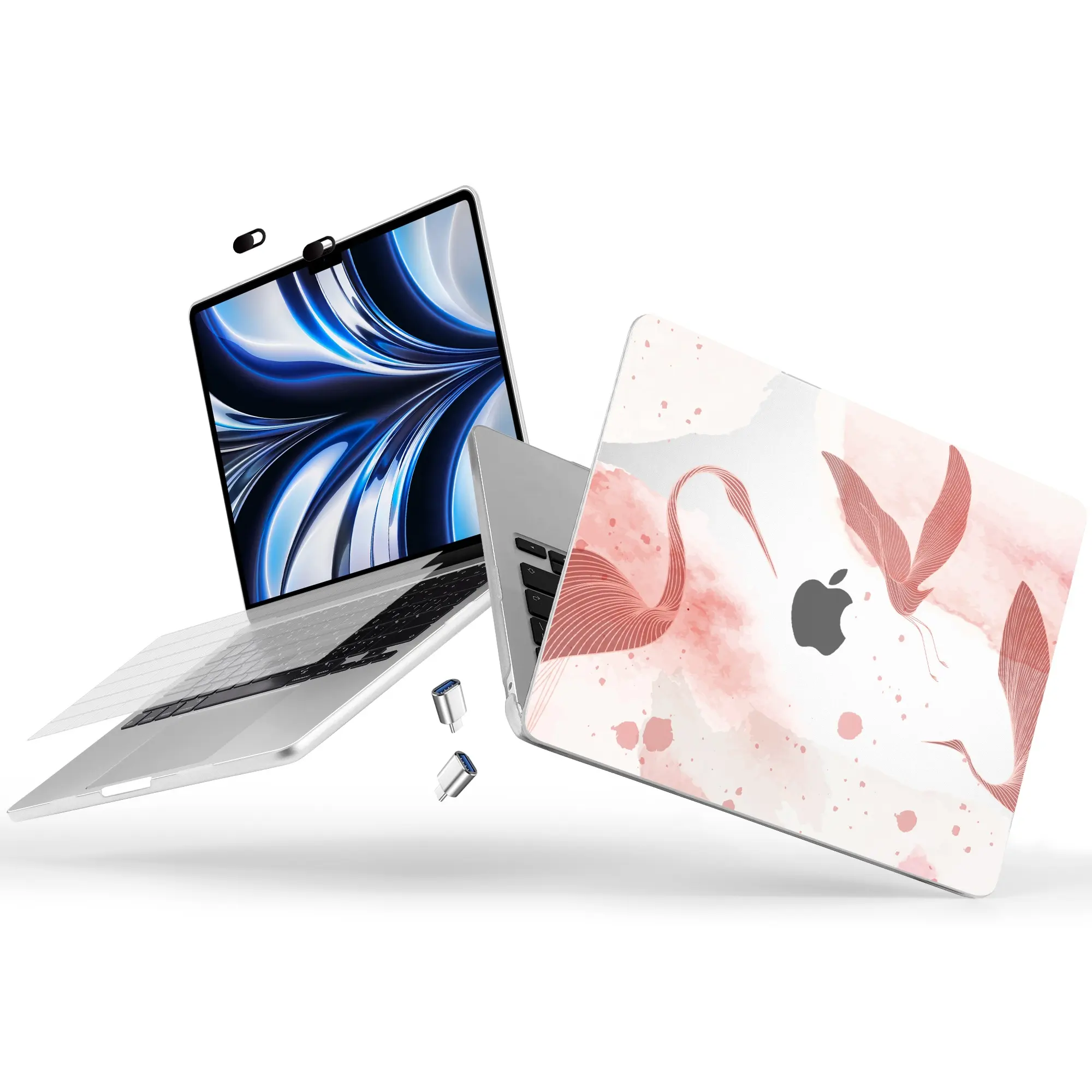 Hafif mat temizle özel baskılı kabuk için macbook 13.6 hava A2681 M2 2022 için macbook air pro 13.3 14.2 15.3 16.2 vaka