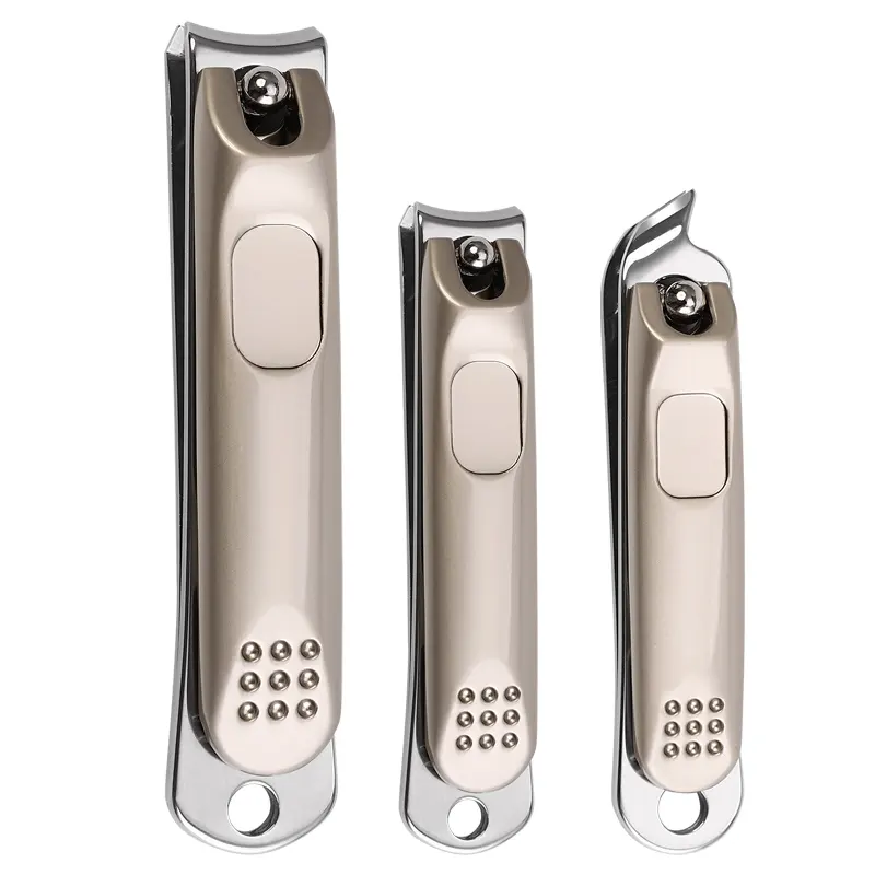 3PCS Aço Inoxidável Unha Unha Slant Edge Prego Cortador Trimmer Nail Clippers Set Sharp unha cortador com Metal Case