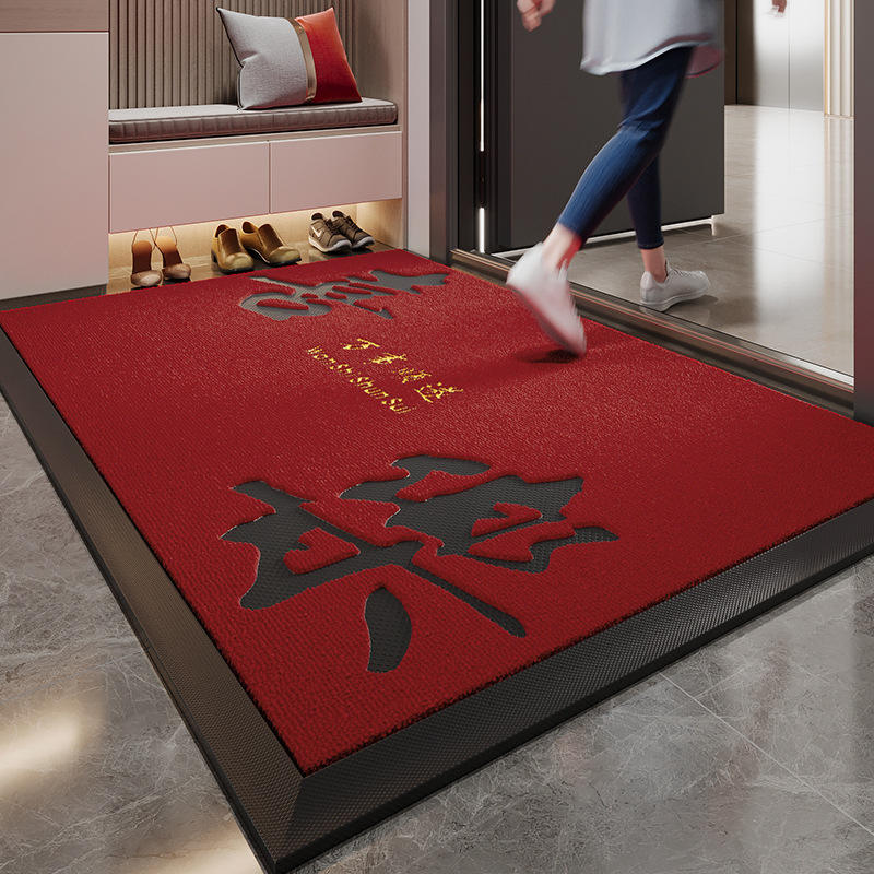 Alfombra de entrada TPE - rojo alegre en relieve