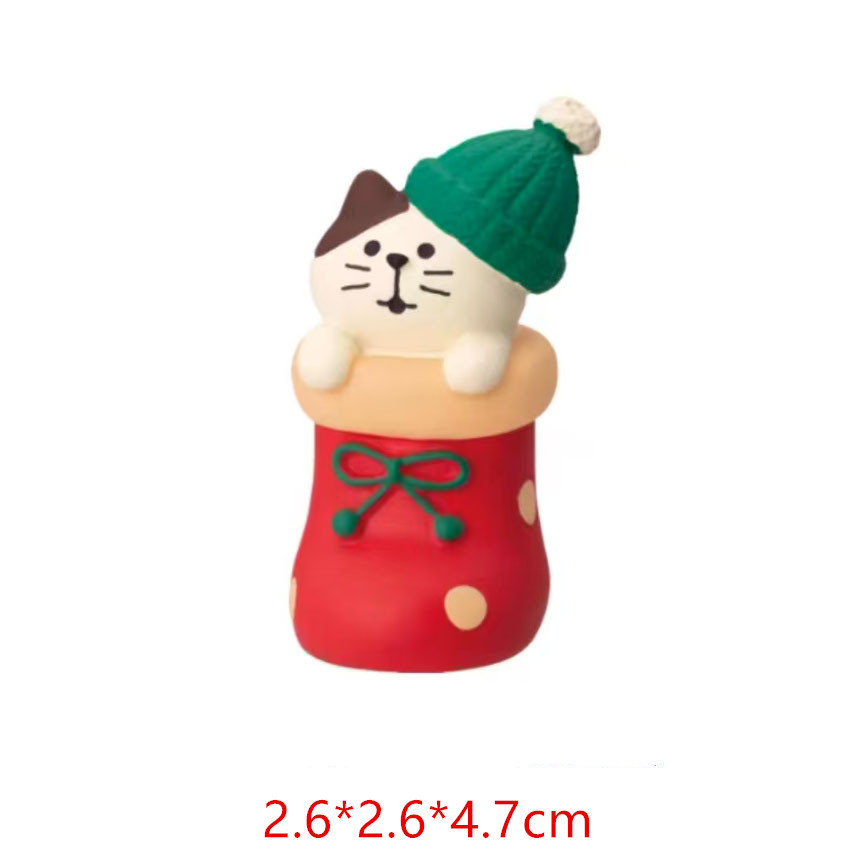 Christmas Red Socks Cat
