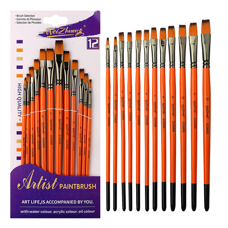 Orange 12pcs/set flat peak